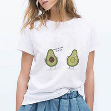 LUCKYROLL T Shirt Women YOU COMPLETE ME Avocado Tshirt 90s Short Sleeve Casual Retro T-shirt Female Summer Funny Hipster Top