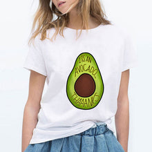 LUCKYROLL T Shirt Women YOU COMPLETE ME Avocado Tshirt 90s Short Sleeve Casual Retro T-shirt Female Summer Funny Hipster Top